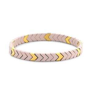 Ion Plated Stainless Steel Herringbone Bracelet